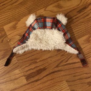Old Navy 3-6 months warm winter trapper hat plaid
